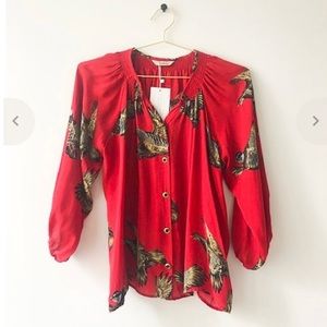 ISO Tucker Pheasant Red Blouse
